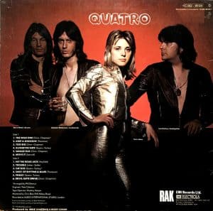 Rear Cover of the album "Quatro" from 1974